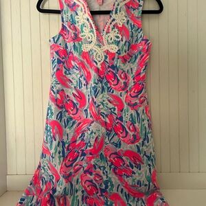 Lilly Pulitzer Pink and Blue Patterned Dress